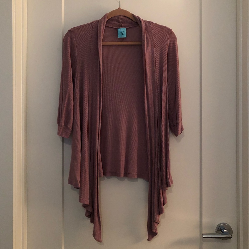 Pink cardigan sweater